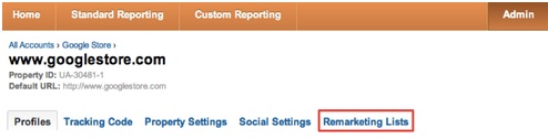 Google Remarketing lijst in Google Analytics