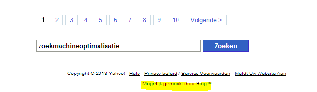 Mede mogelijk gemaakt door Bing