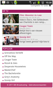 Net5 mobiele website