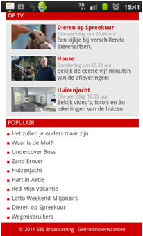 SBS6 mobiele website